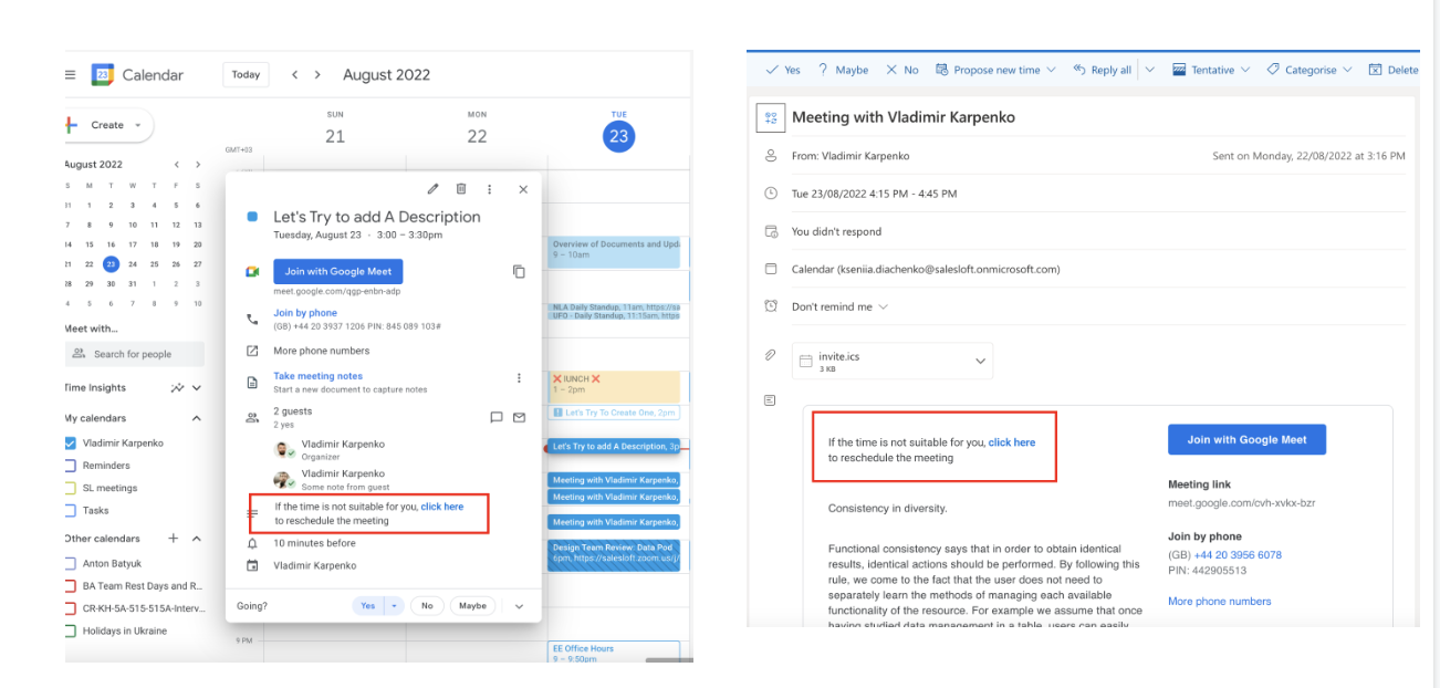 How Meeting Participants Reschedule Meetings