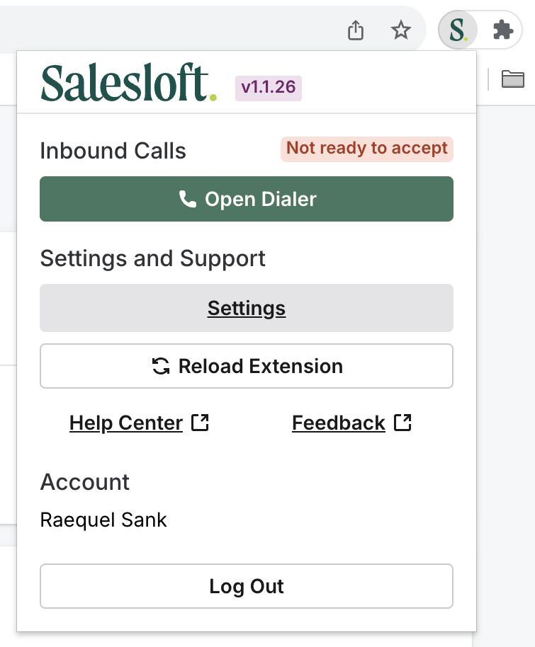 salesloft connect extension