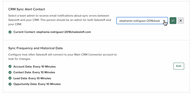 Manage CRM Sync