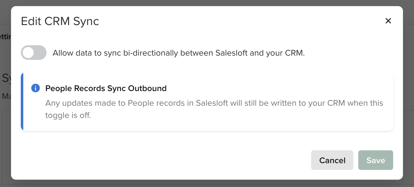 Manage CRM Sync