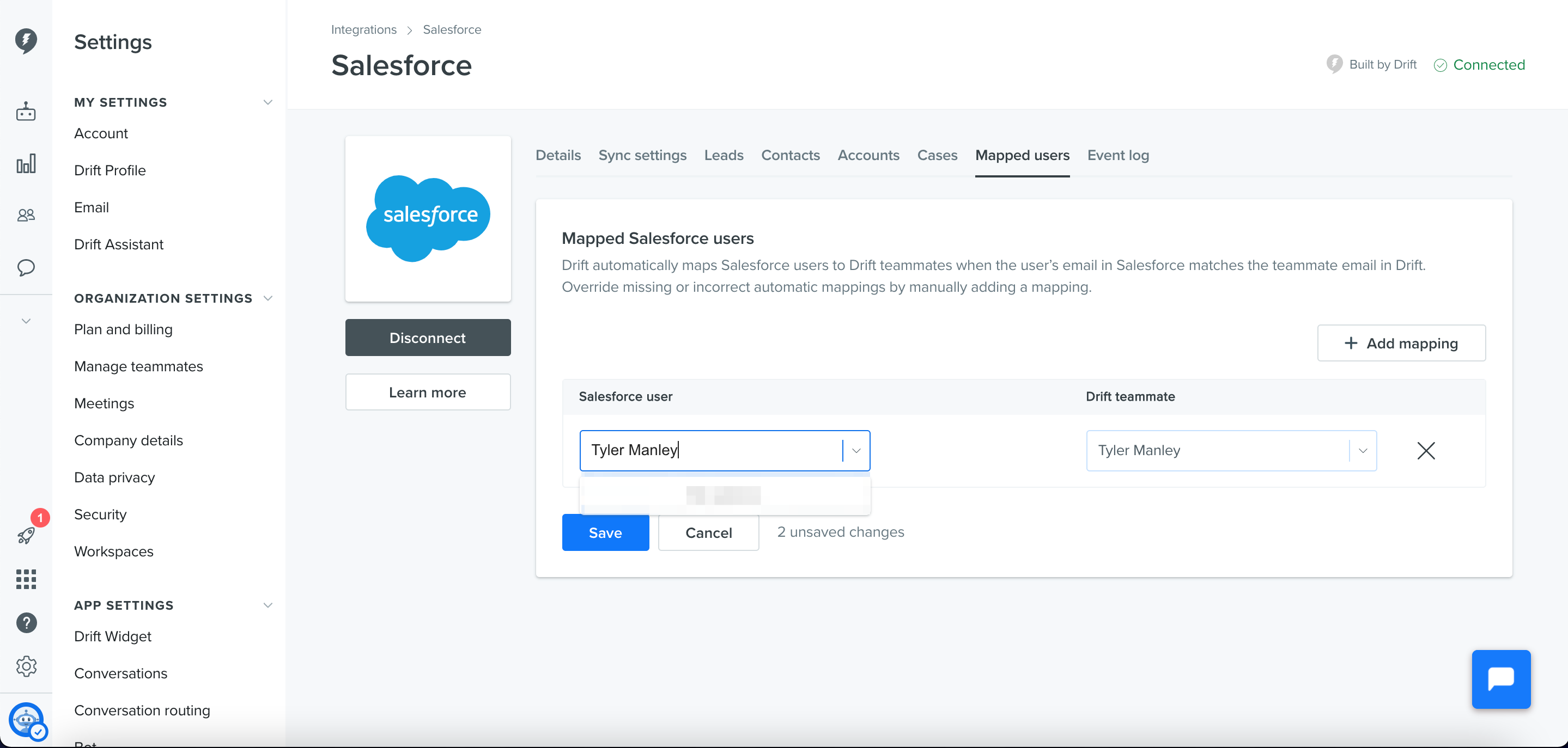 Drift - How to Set Up and Use the Salesforce Routing Rule