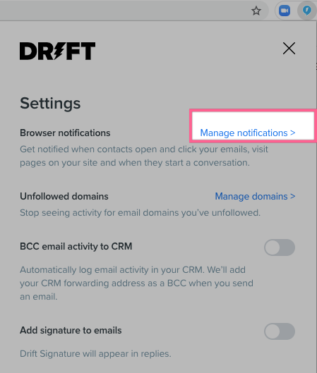 Drift - Using the Drift Email Chrome Extension