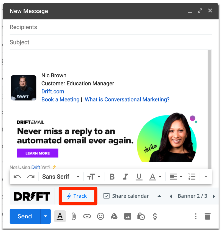 Drift - Using the Drift Email Chrome Extension