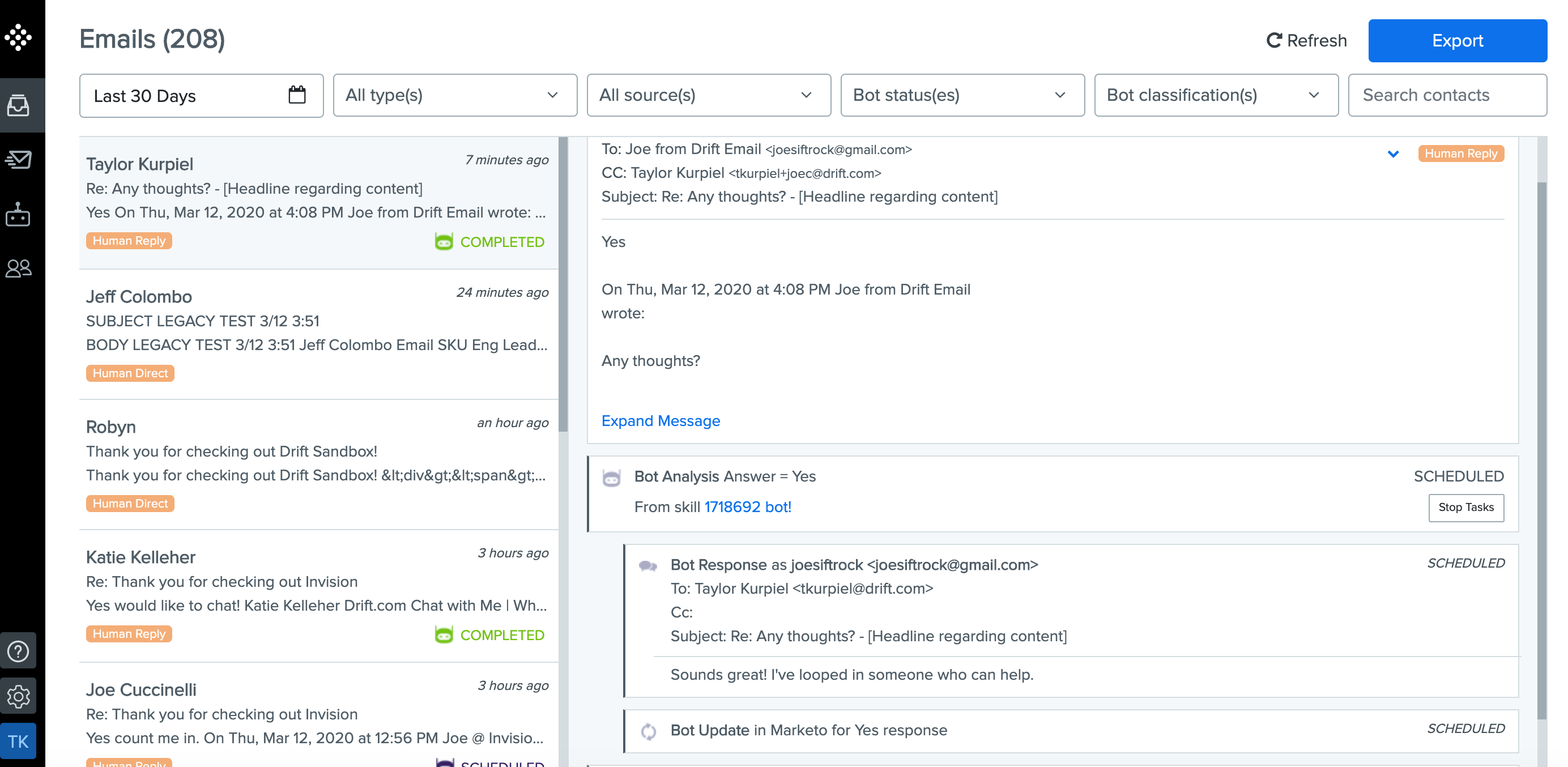 Drift - Guide to Drift Email Bots