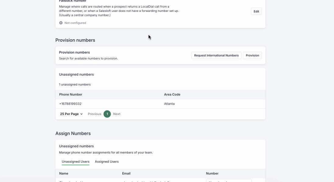 Manage Team Dialer Settings