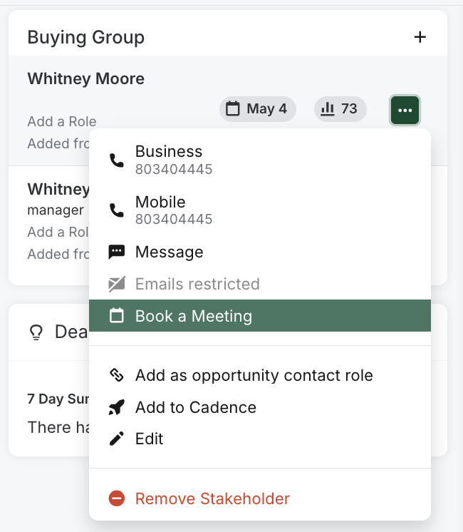 Book Meetings Through Salesloft
