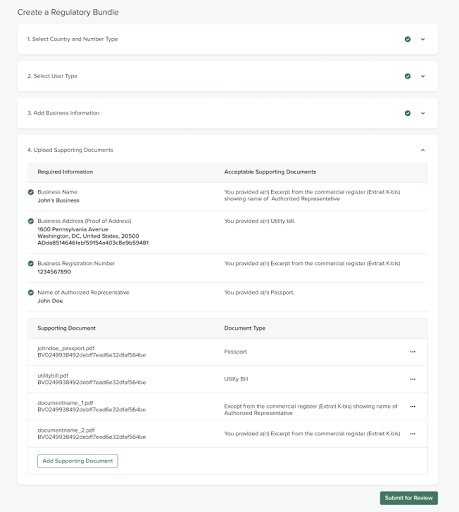 Submit a Regulatory Compliance Bundle