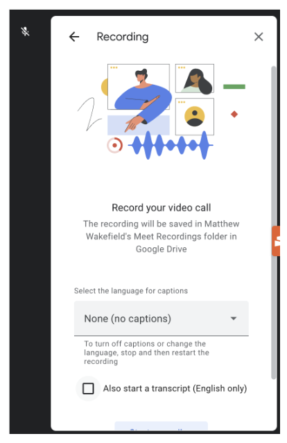 Capture a Google Meet Meeting Inside Conversations