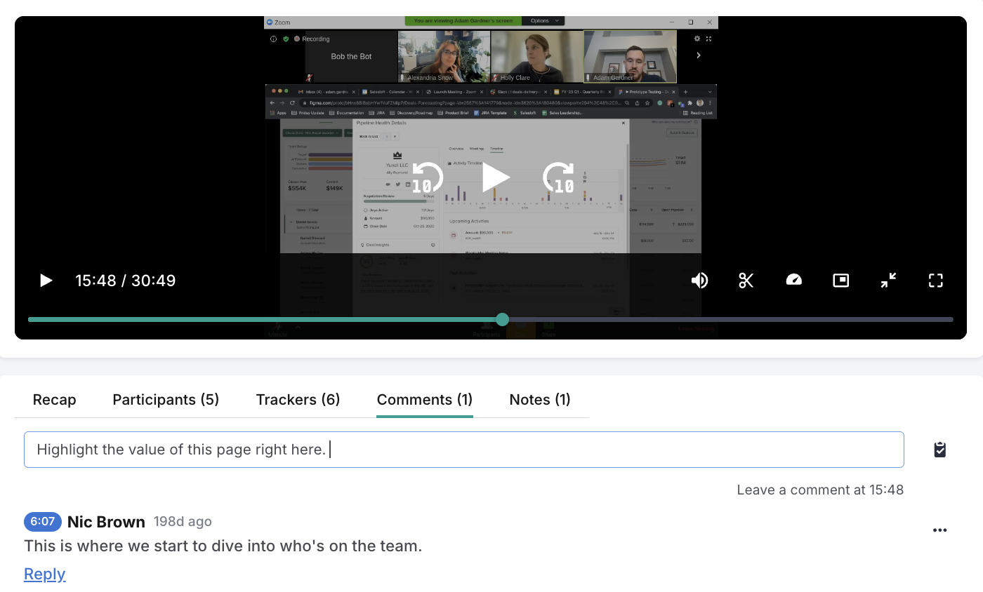 Add and Review Recording Notes and Comments