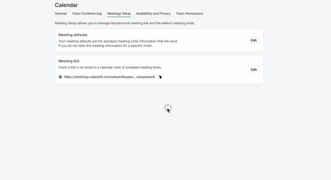 Edit Your Default Meeting Invite