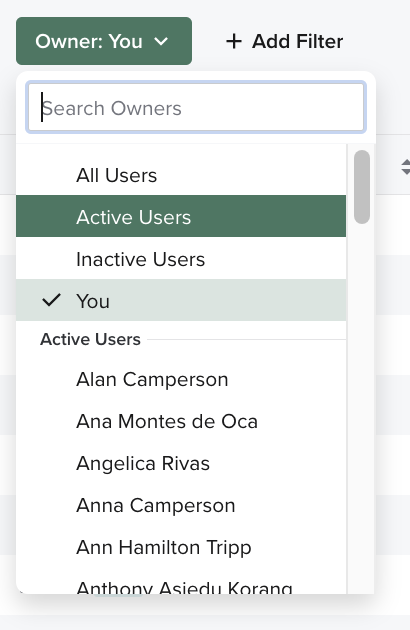 Filter Salesloft Page Views