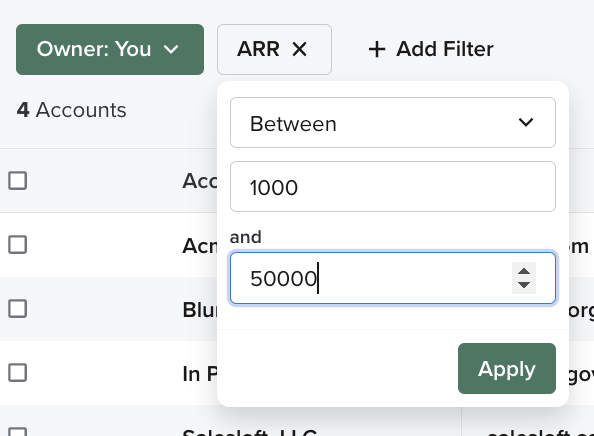 Filter Salesloft Page Views