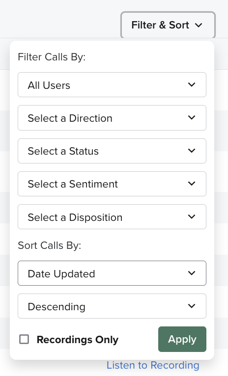 Filter Salesloft Page Views