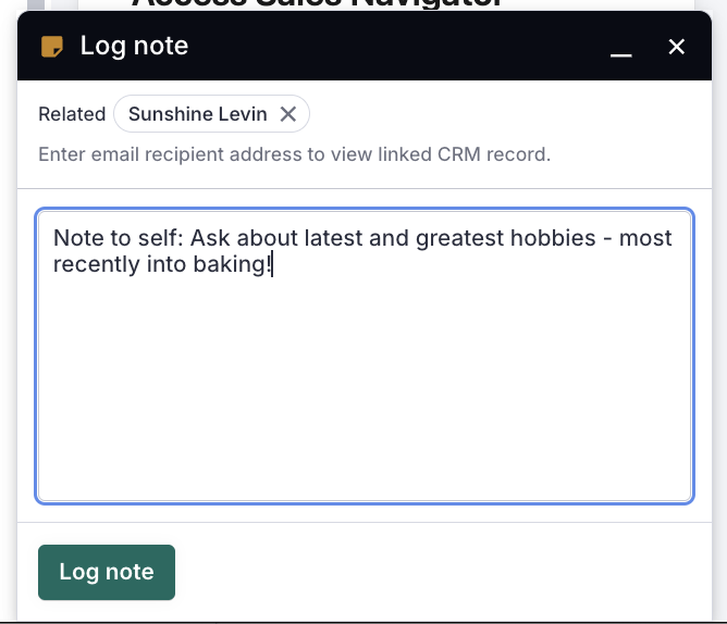 Log a Note