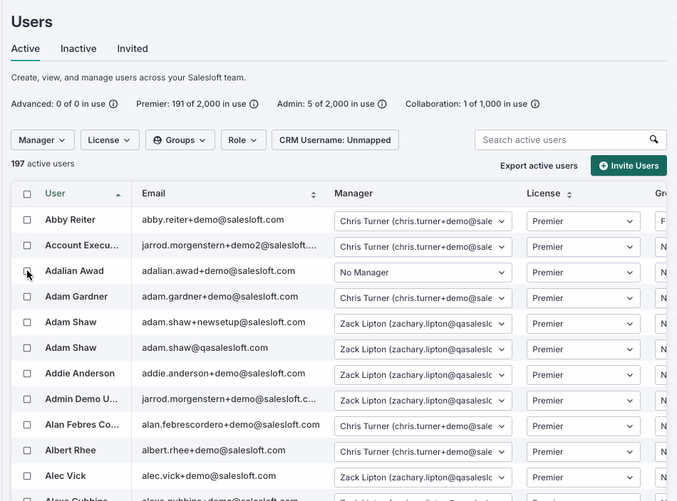 Manage Users