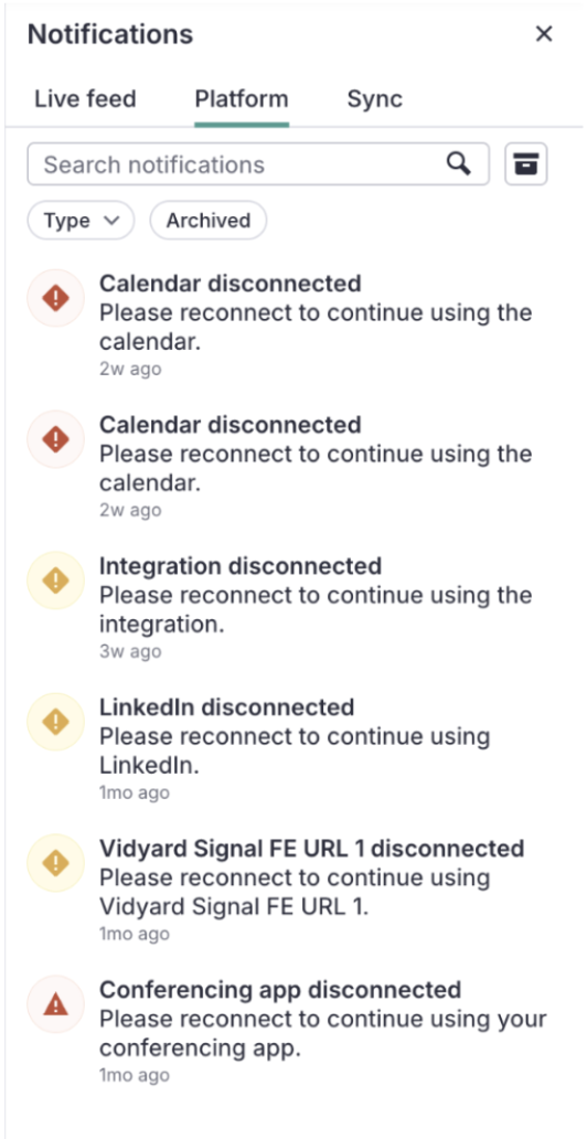 Platform Notifications