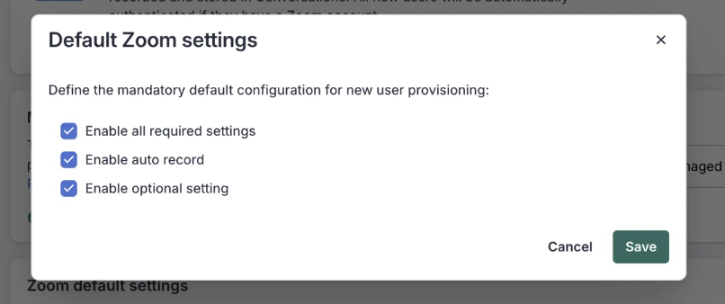 Manage the Zoom API Integration