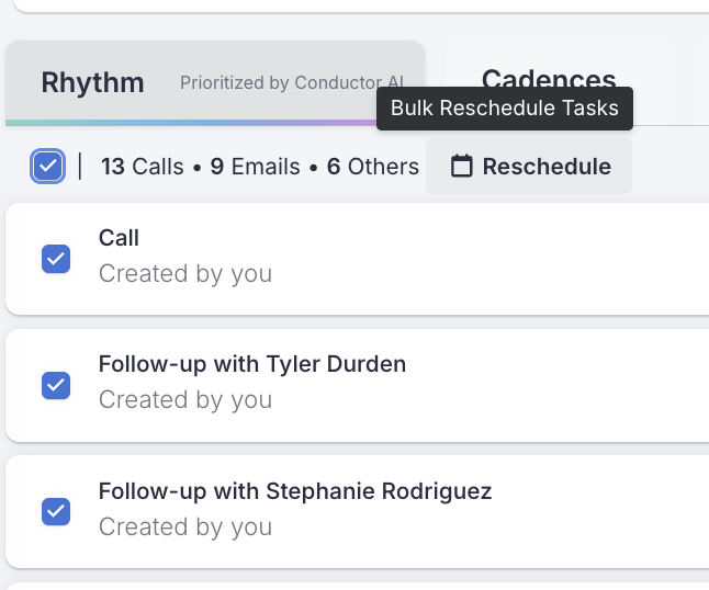 Reschedule a Task in Salesloft