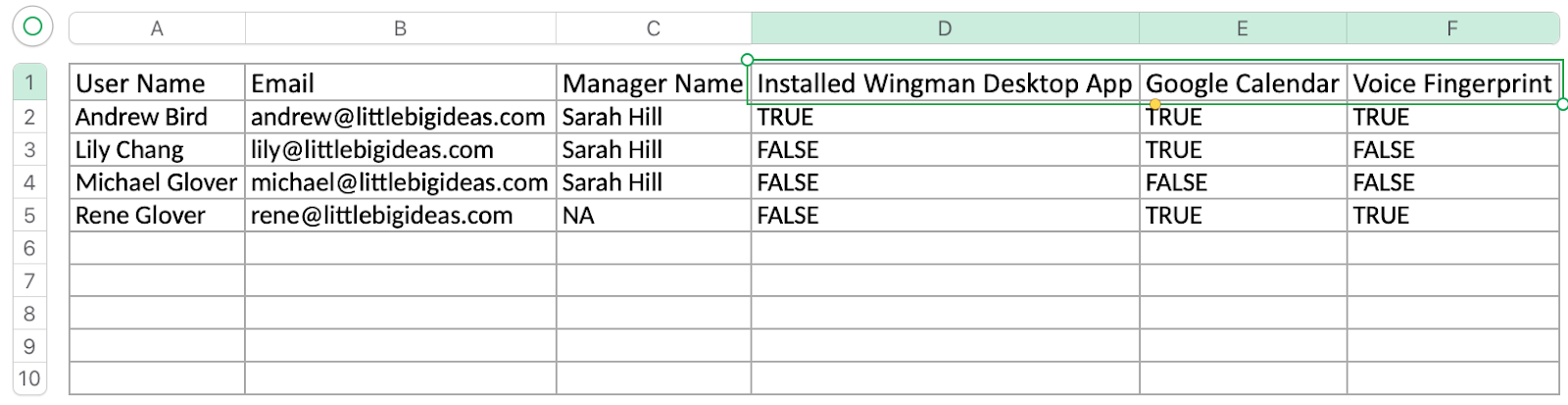download sheet