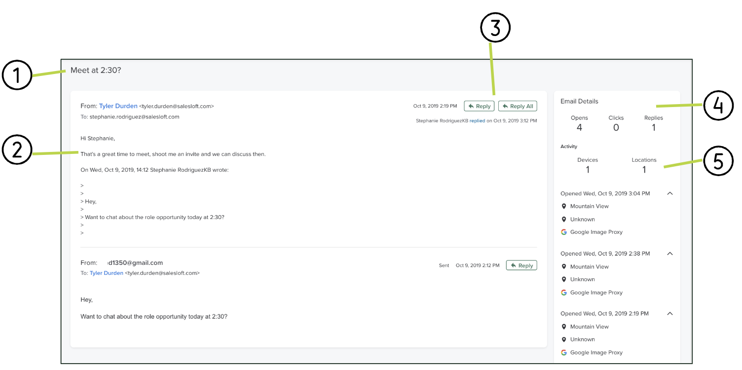 Figure 10: Example: Email Details Page