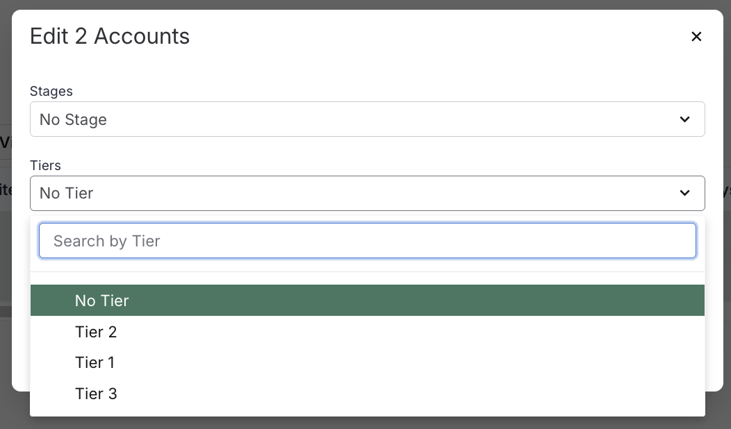 Figure 1: Edit Account Tier